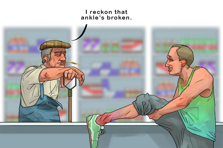 Go to the chemist, a farmer will give you something for the ankle (farmacia) pain